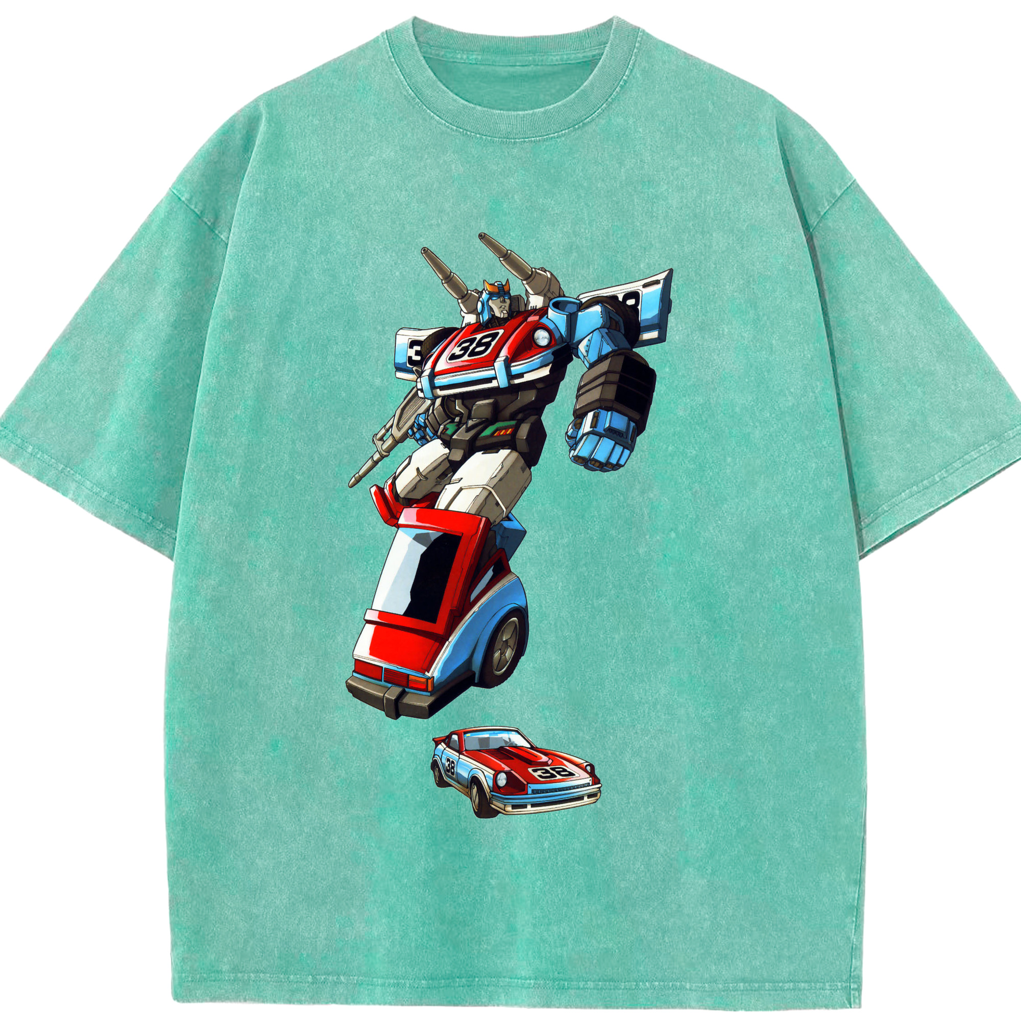 （画像用）  綿100% ヴィンテージ風 半袖Tシャツ（フロントプリント）